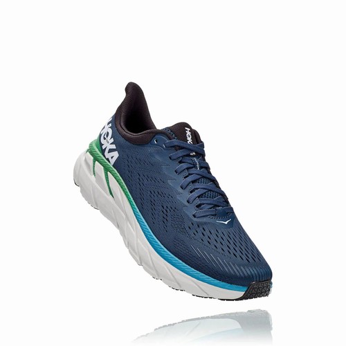 Hoka One One CLIFTON 7 Road Running Shoes For Men India Navy IN-1043